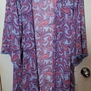 Jessica Simpson Multicolor Paisley Kimono